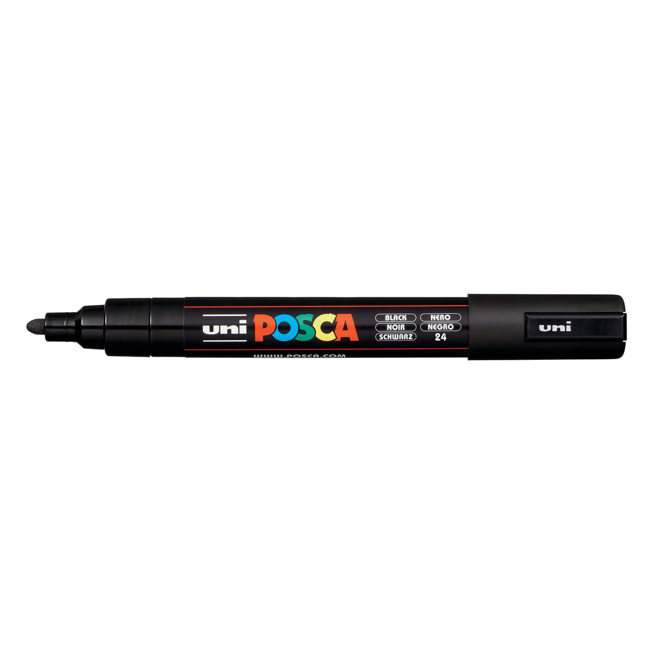 Uni Posca Paint Pen Marker Medium Bullet Tip 5M: Black