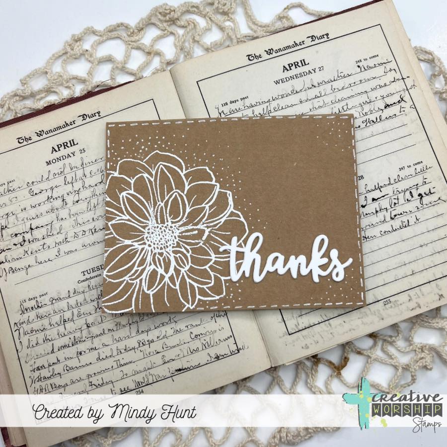 Dahlia Background Clear Stamp