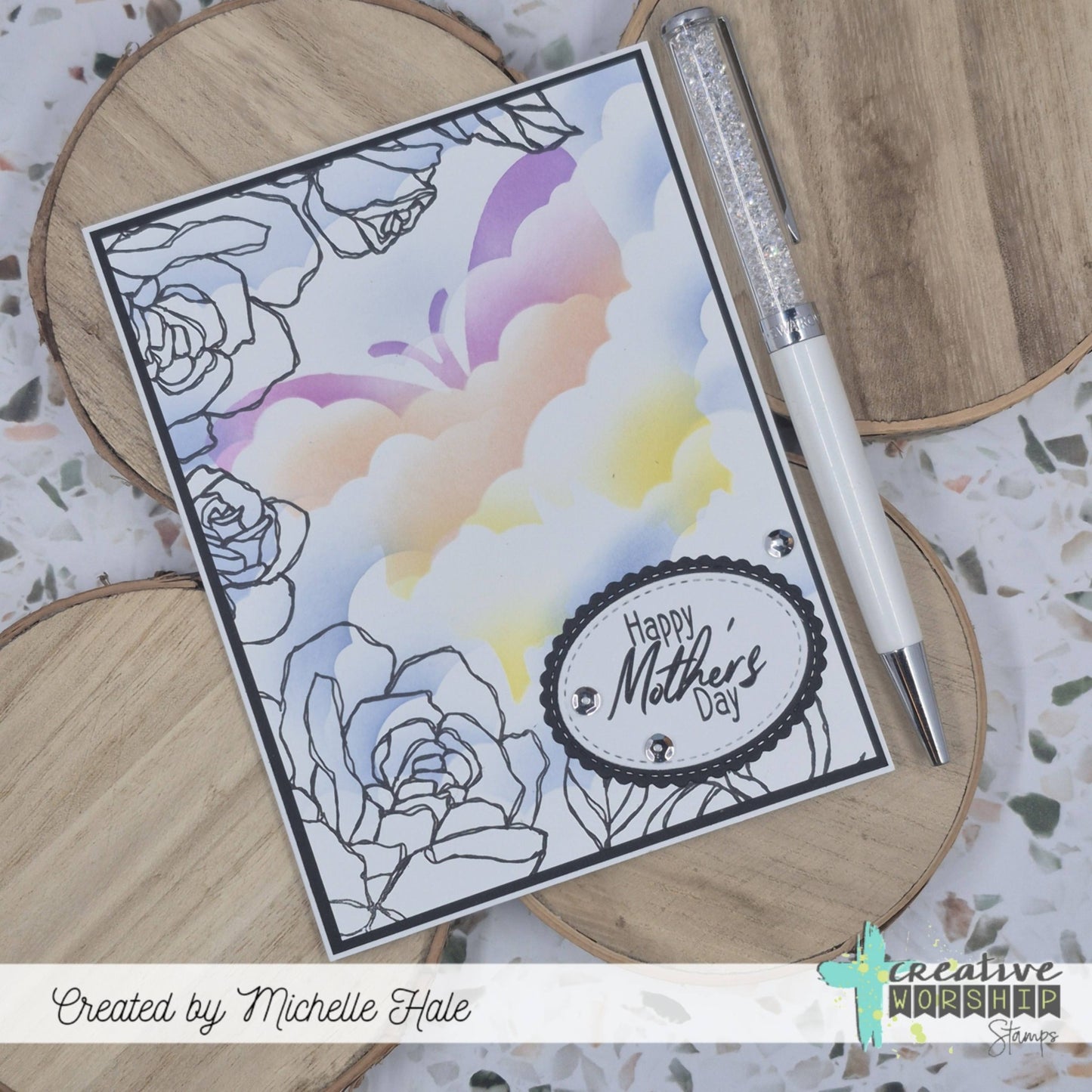 Cloudy Day Edge Mini Stencil Mask