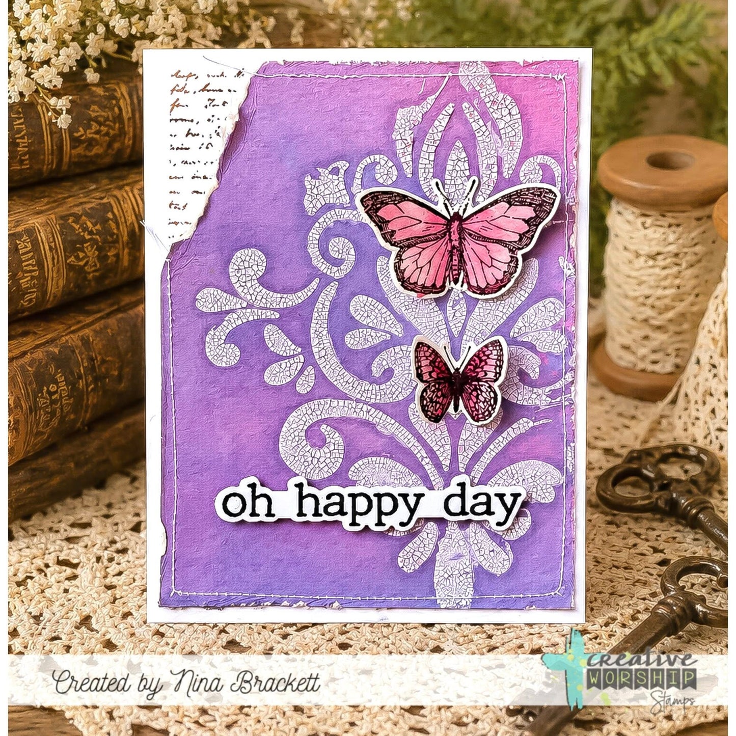 Single Damask Stencil