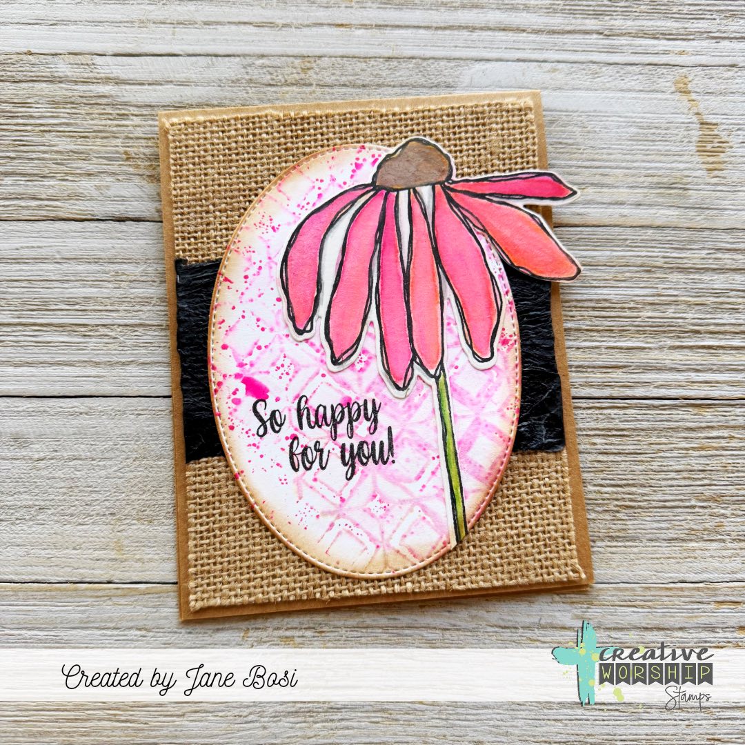 Patient Echinacea Clear Stamp Set