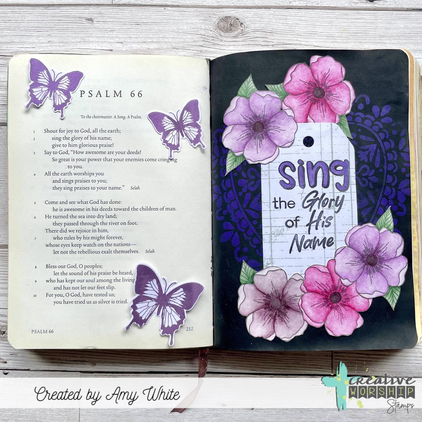 Spring Collage Tag Clear Stamp