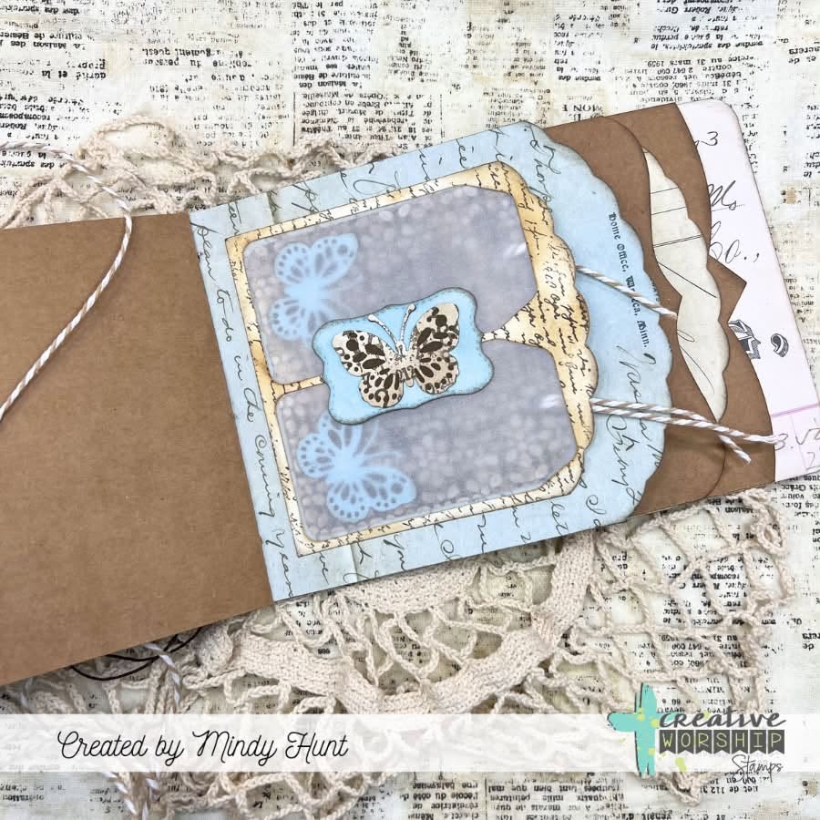 Script Background Clear Stamp