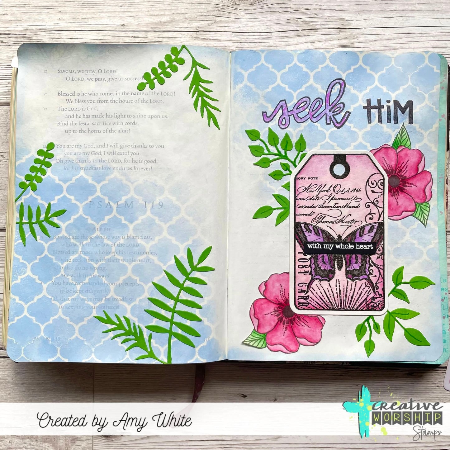 Summer Collage Tag Clear Stamp
