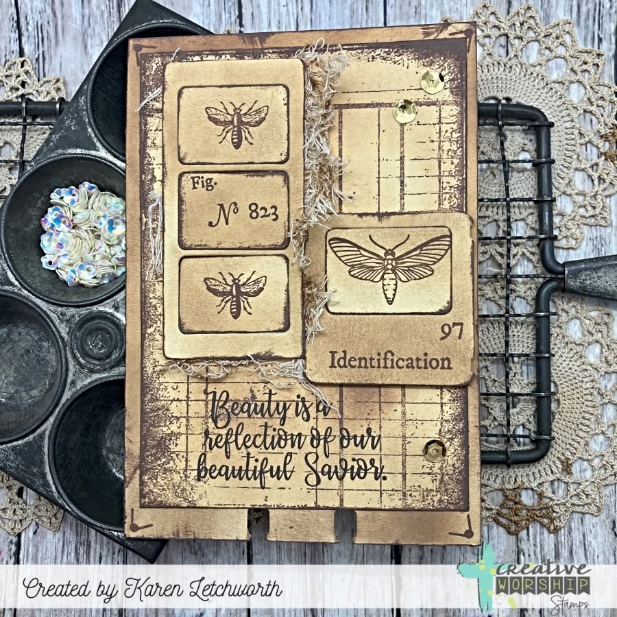 Vintage Ledger Page Clear Stamp