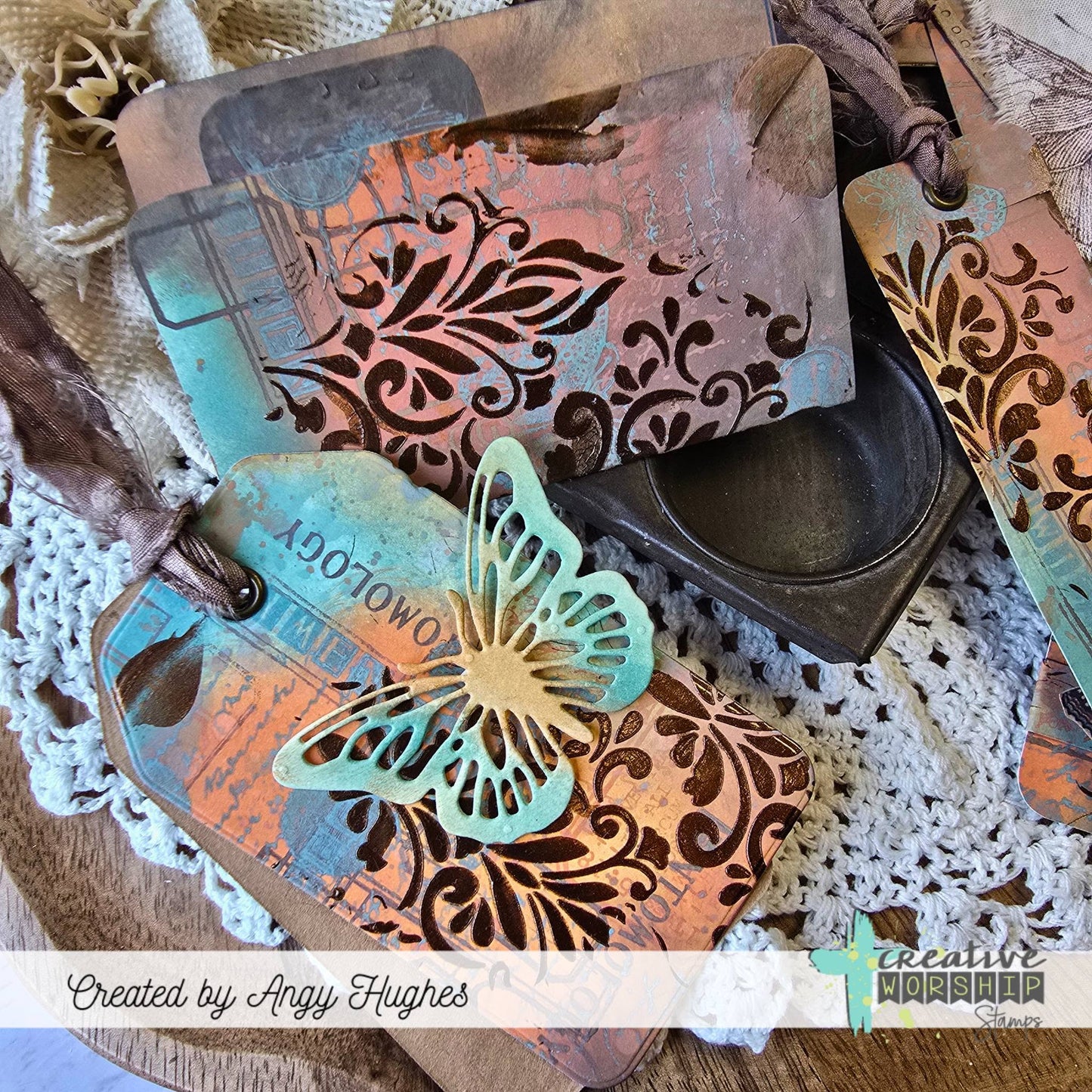 Damask Pattern Stencil