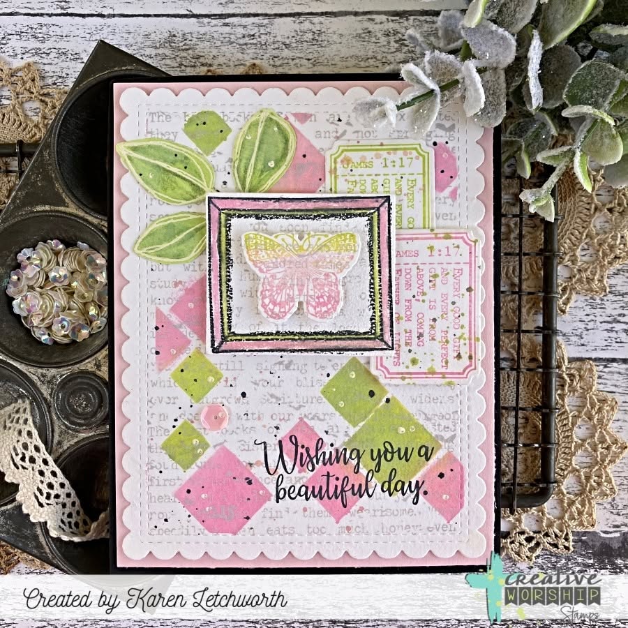 Typewriter Text Background Clear Stamp