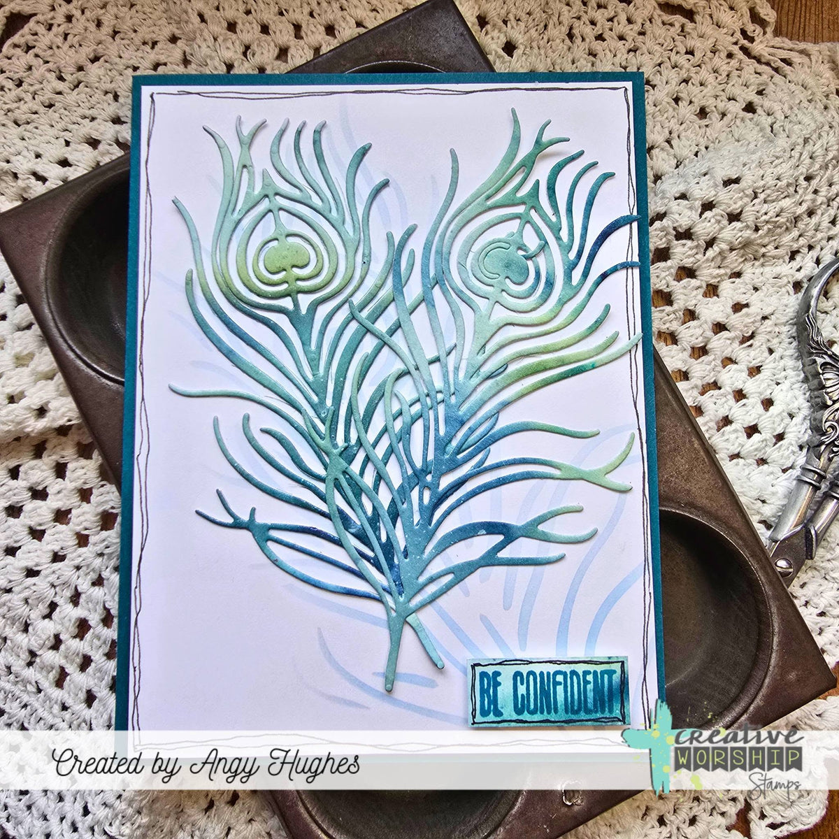 Peacock Feather Stencil