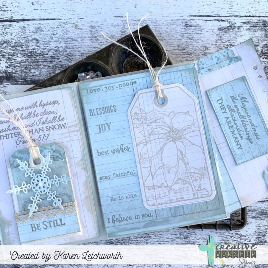 Winter Collage Tag Clear Stamp