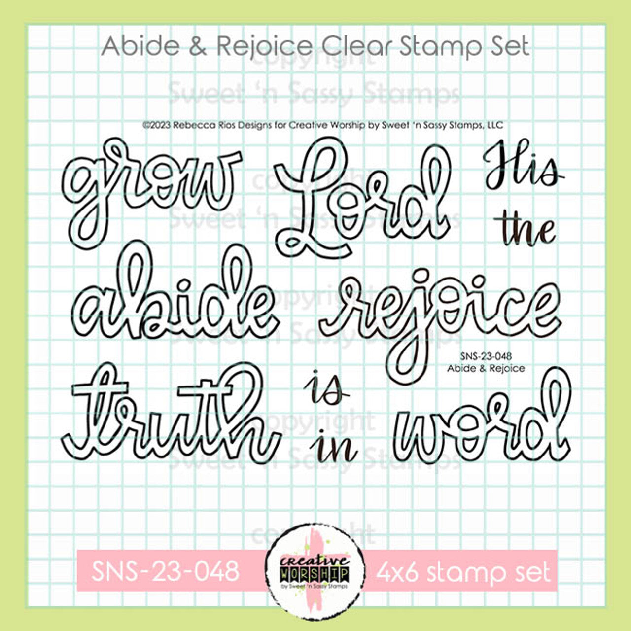 Abide & Rejoice Clear Stamp Set