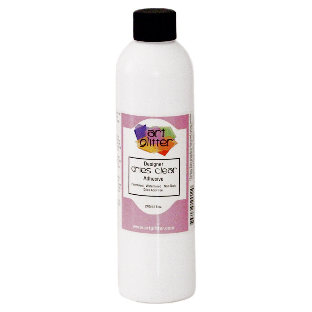 Art Glitter Glue Designer Dries Clear Adhesive 8 oz. Refill Bottle