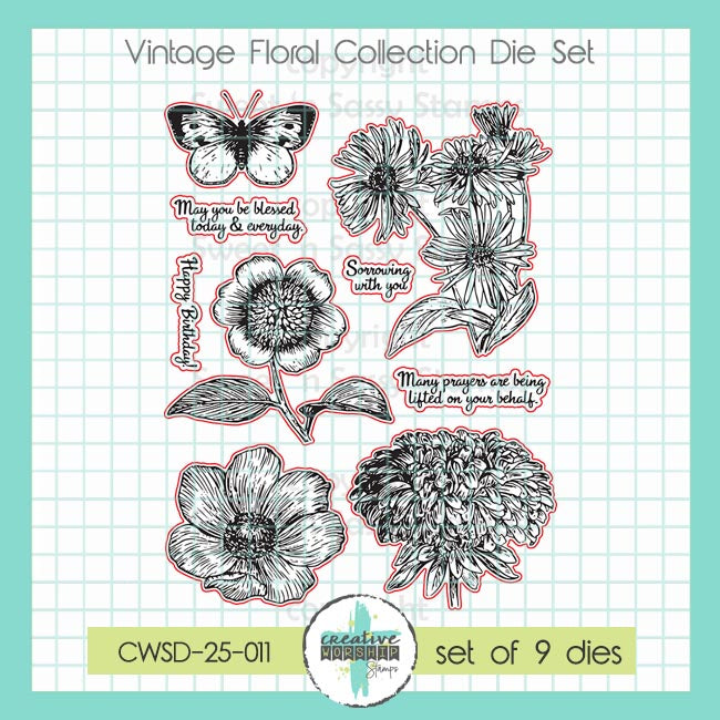 Vintage Floral Collection Die Set