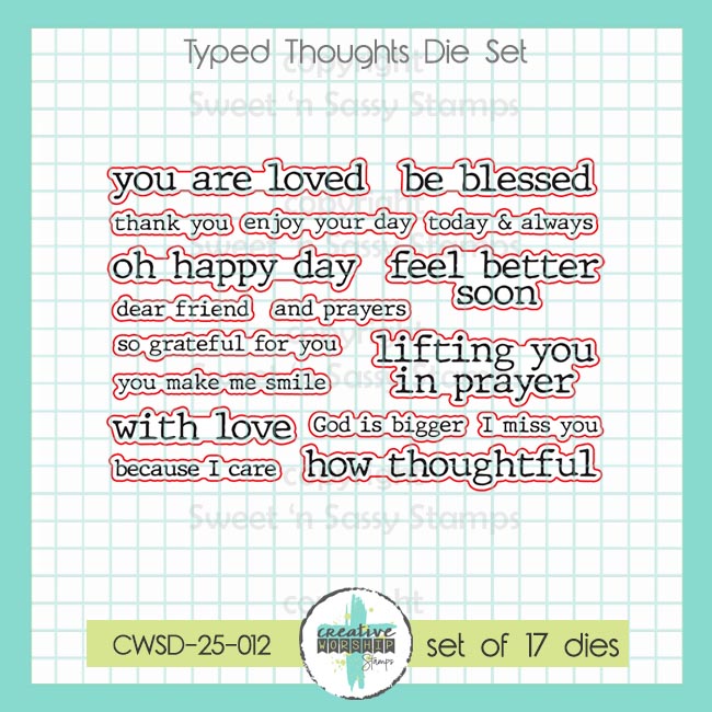 Typed Thoughts Die Set