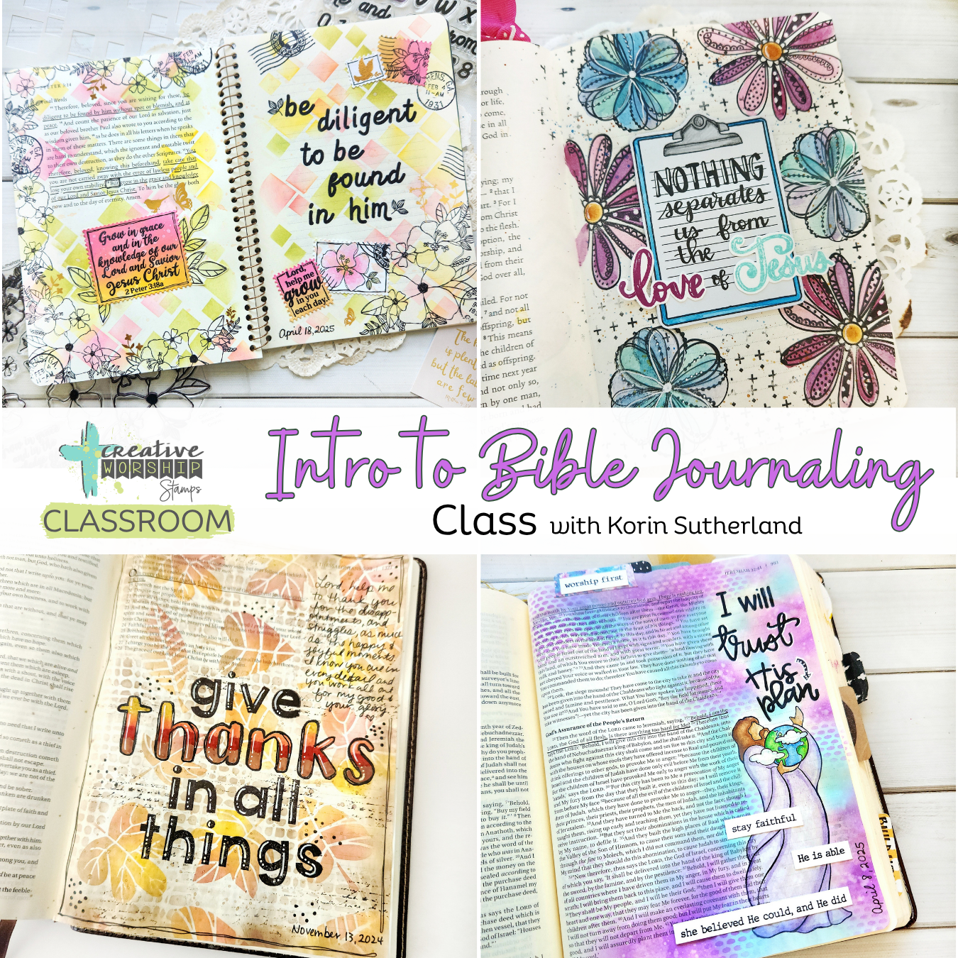 Creative Worship Classroom: Intro to Bible Journaling Virtual Class
