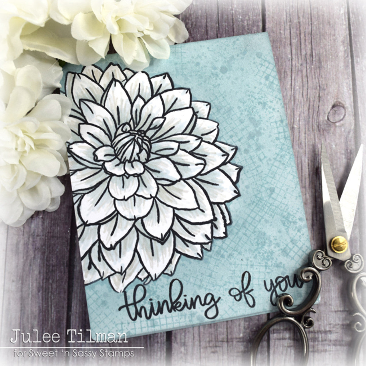 Dazzling Dahlia Line Art Printable PDF