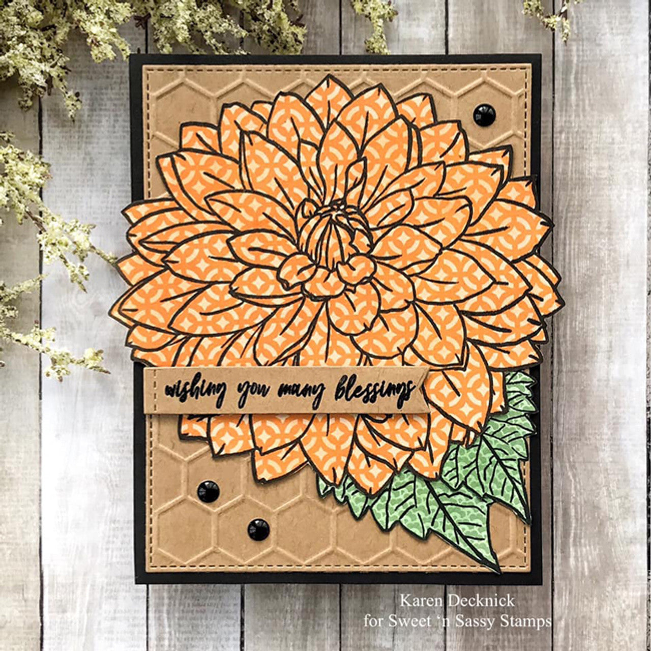 Dazzling Dahlia Line Art Printable PDF