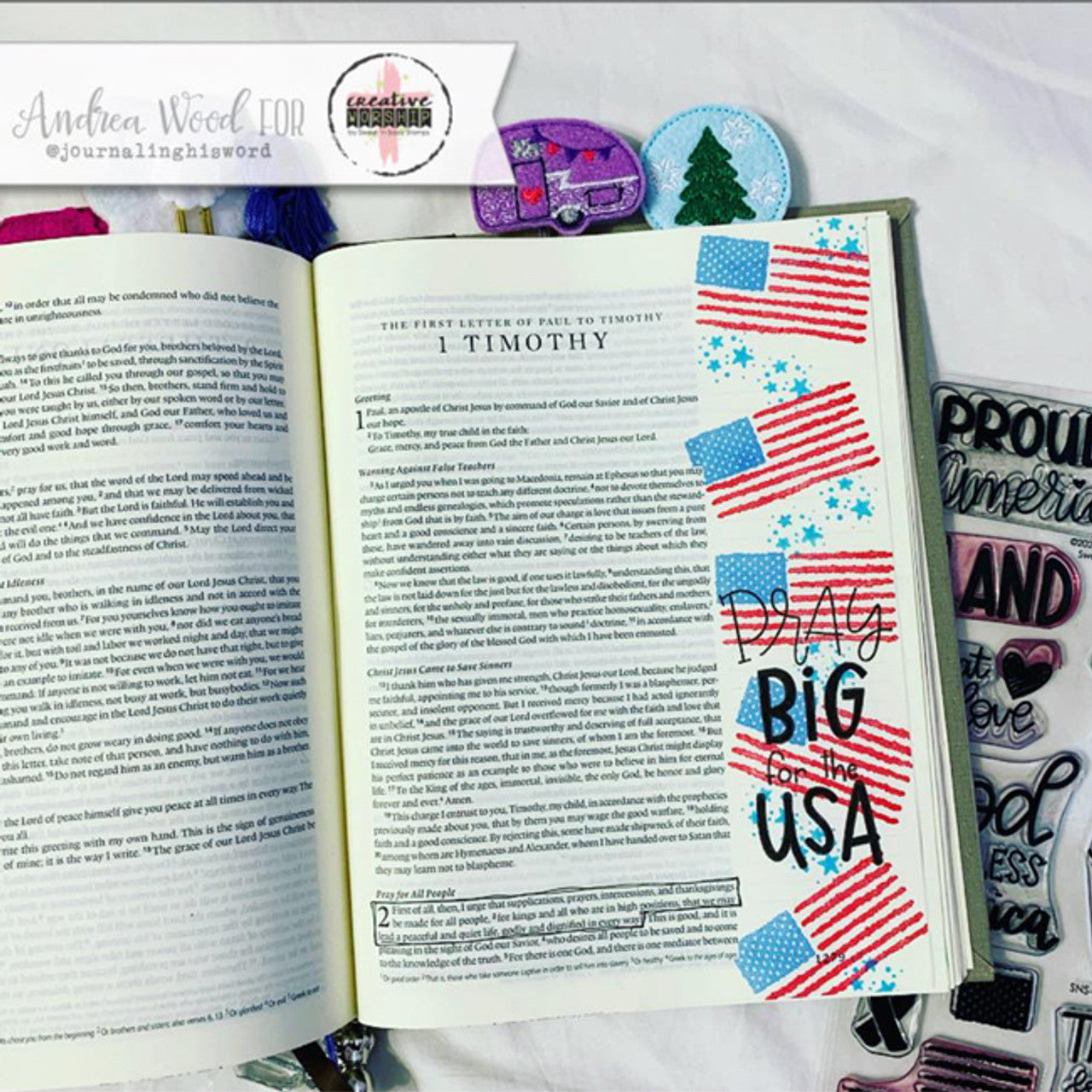 God Bless America Clear Stamp Set