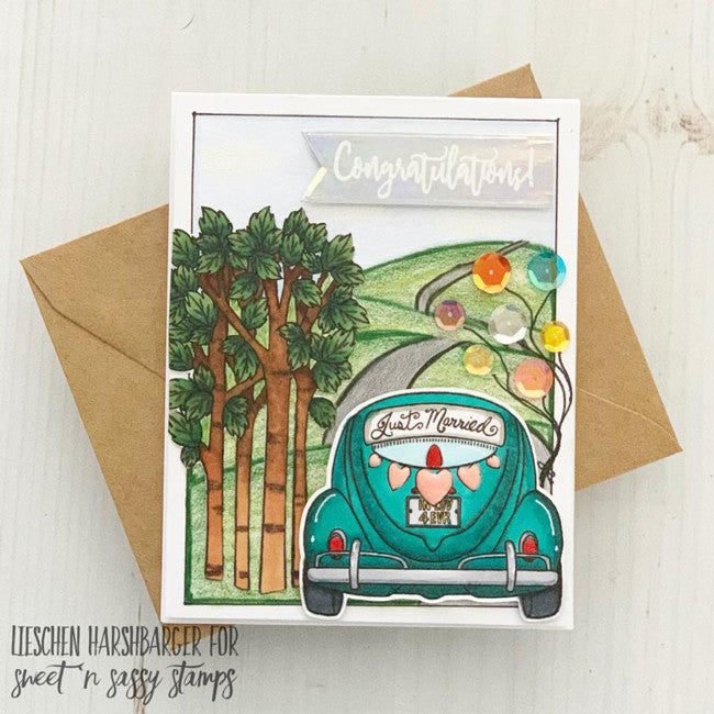 Just Married Clear Stamp Set