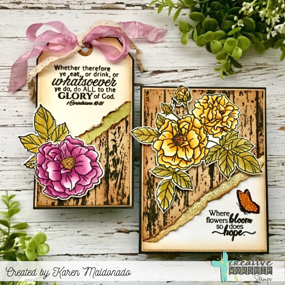 Shiplap Background Clear Stamp