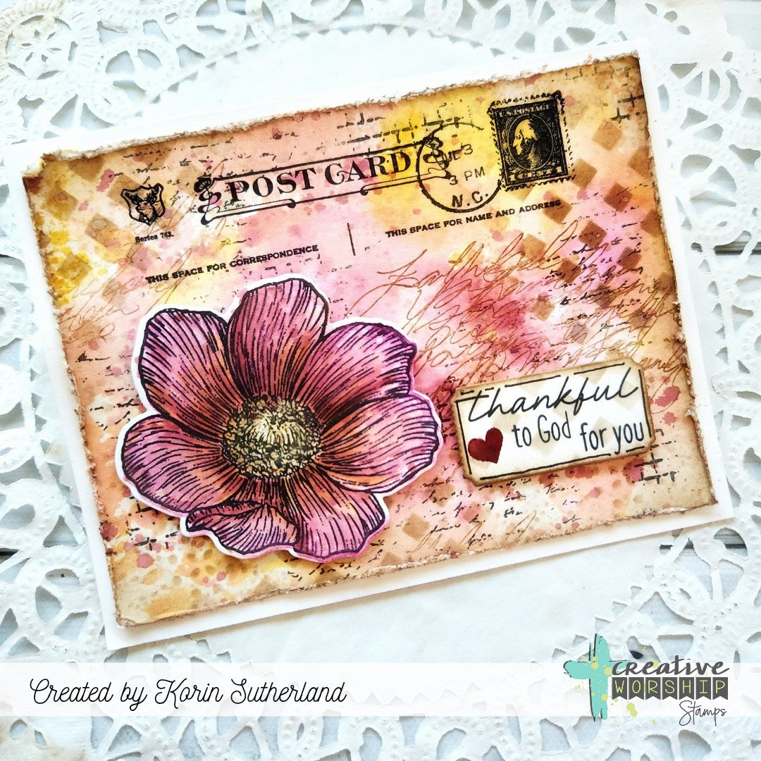 Vintage Postcards Clear Stamp Set