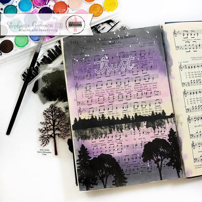 Scene Silhouettes: Trees Clear Stamp Set