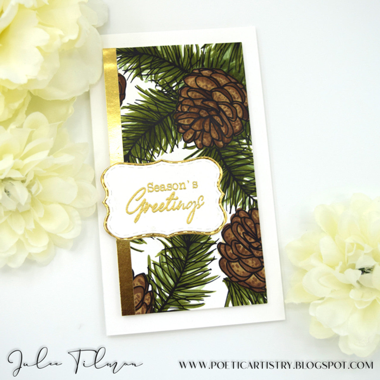 Pinecone Background Clear Stamp