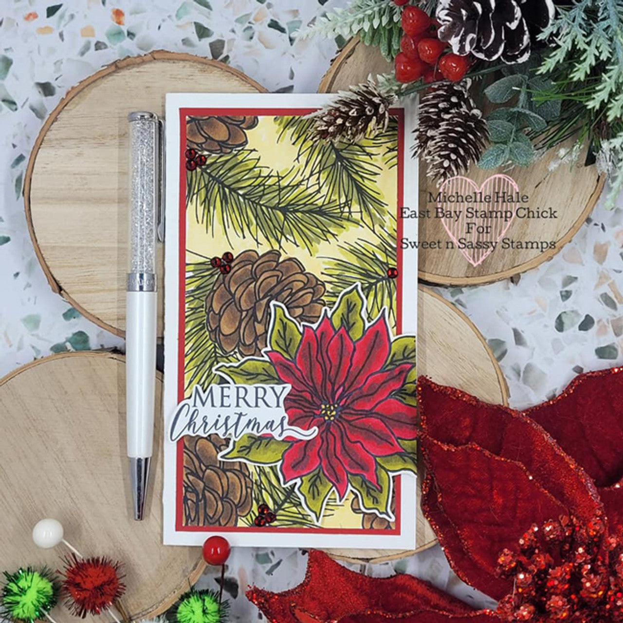 Pinecone Background Clear Stamp