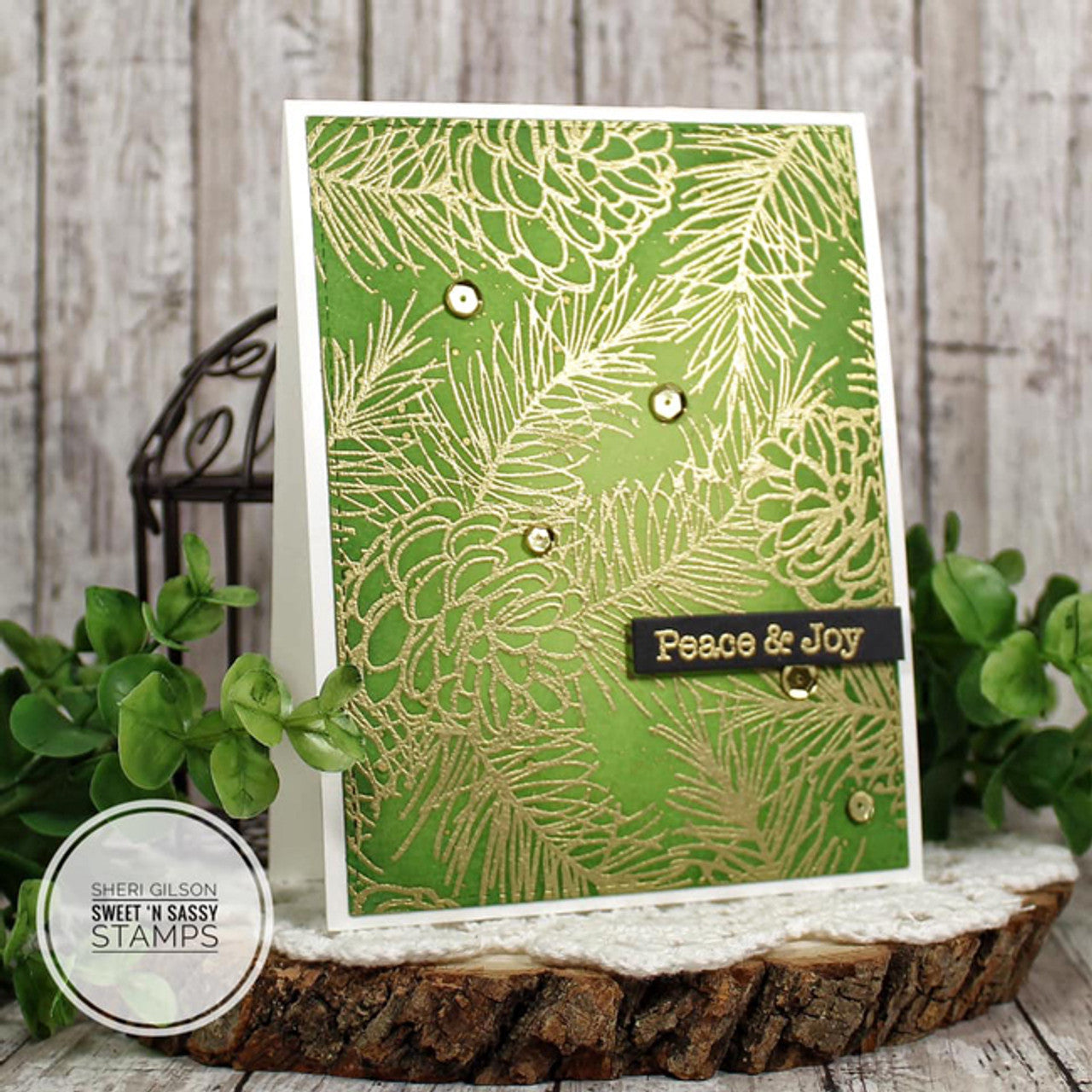Pinecone Background Clear Stamp