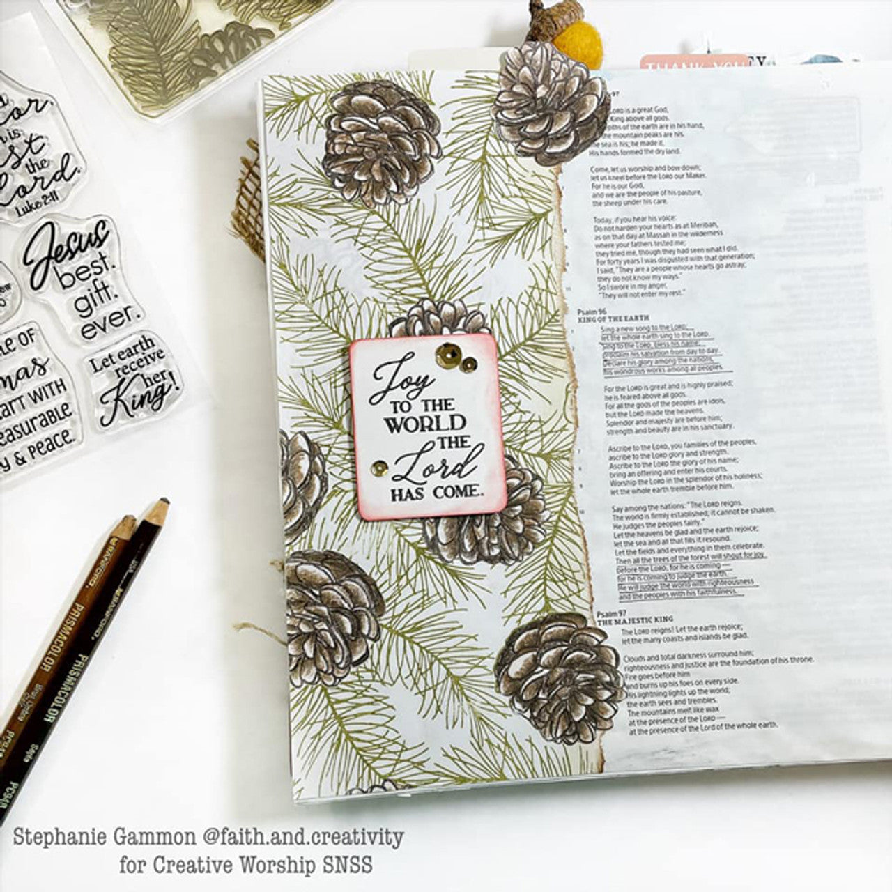 Pinecone Background Clear Stamp