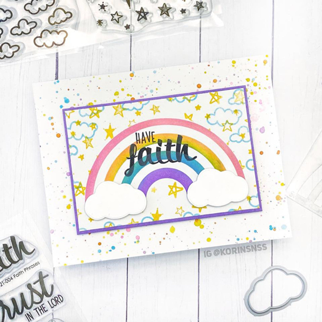 Faith Phrases Clear Stamp Set