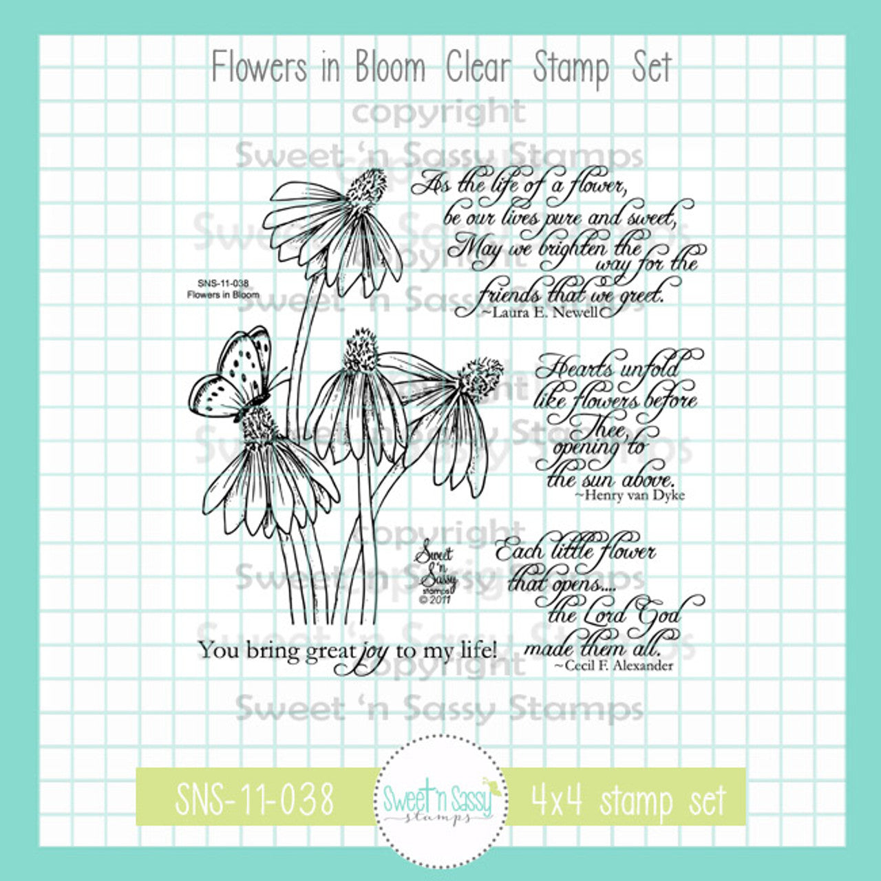 Flowers in Bloom Clear Stamp Set