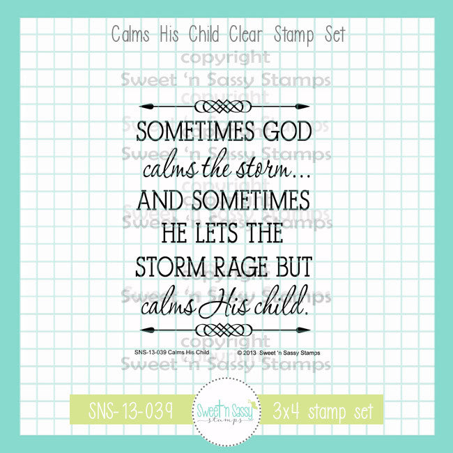 Calms His Child Clear Stamp