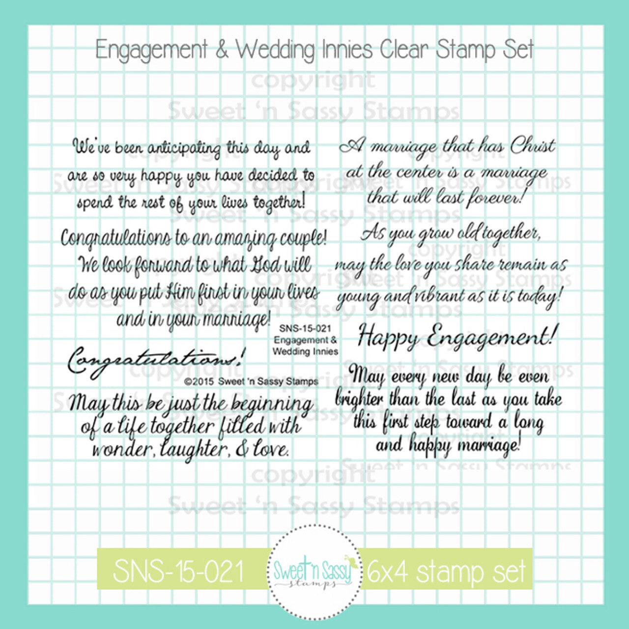 Engagement & Wedding Innies Clear Stamp Set