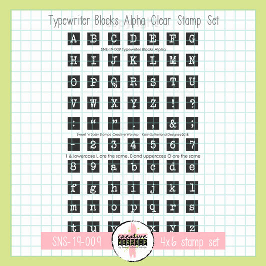 Typewriter Blocks Alpha Clear Stamp Set