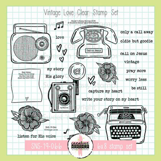 Vintage Love Clear Stamp Set