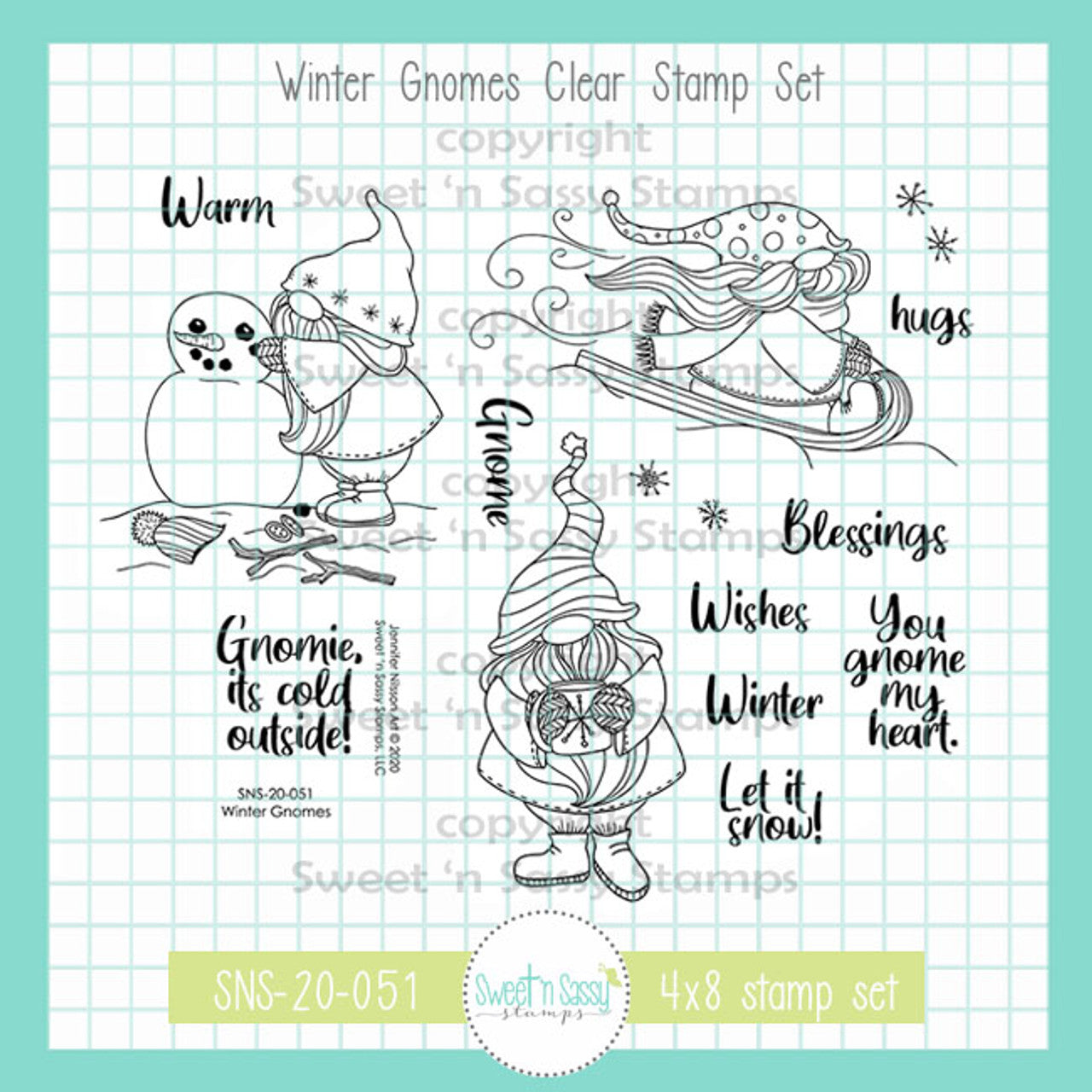 Winter Gnomes Clear Stamp Set