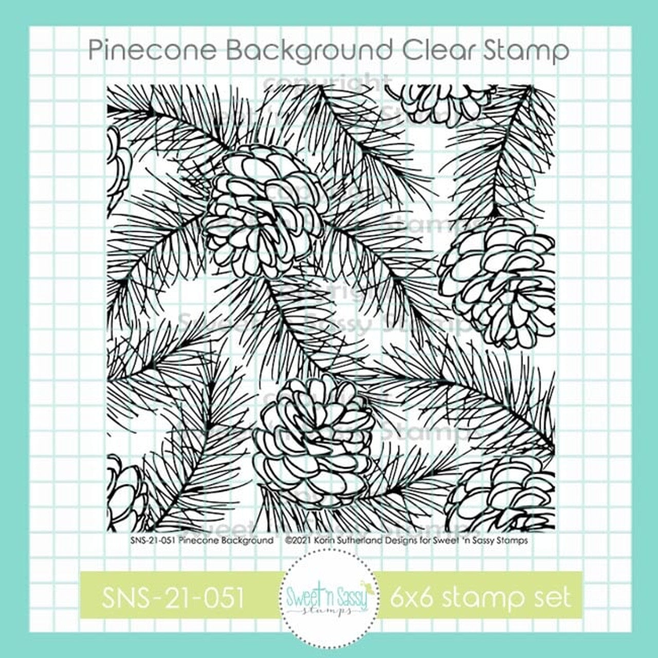 Pinecone Background Clear Stamp