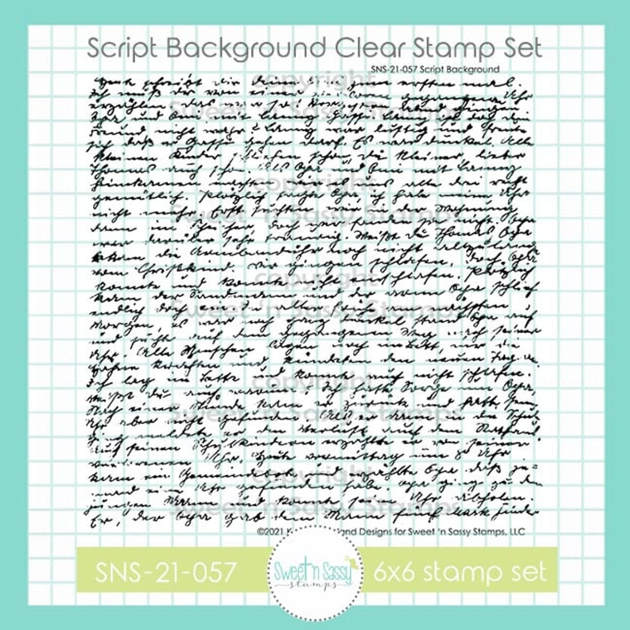 Script Background Clear Stamp