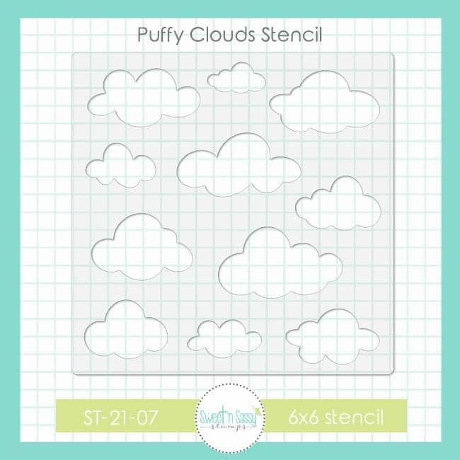 Puffy Clouds Stencil