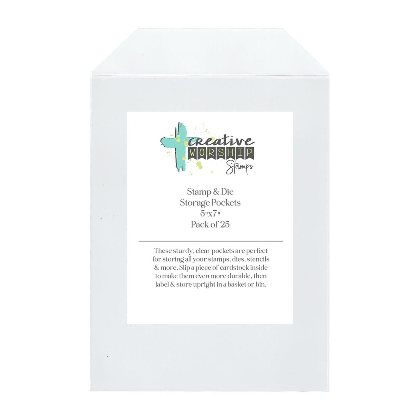 Stamp - Die - Stencil 5x7 Storage Pockets: Pack of 25