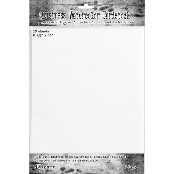 Tim Holtz Distress Watercolor Cardstock - 10 sheets - 8.5" x 11"