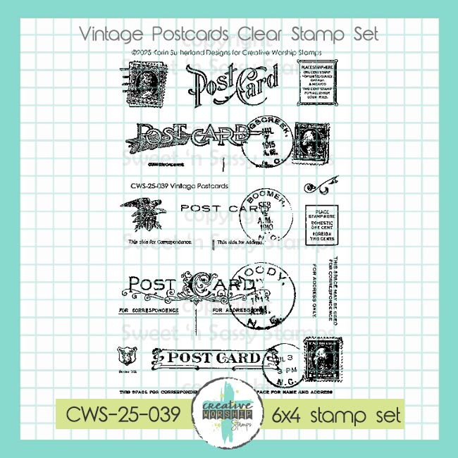 PREORDER Vintage Postcards Clear Stamp Set
