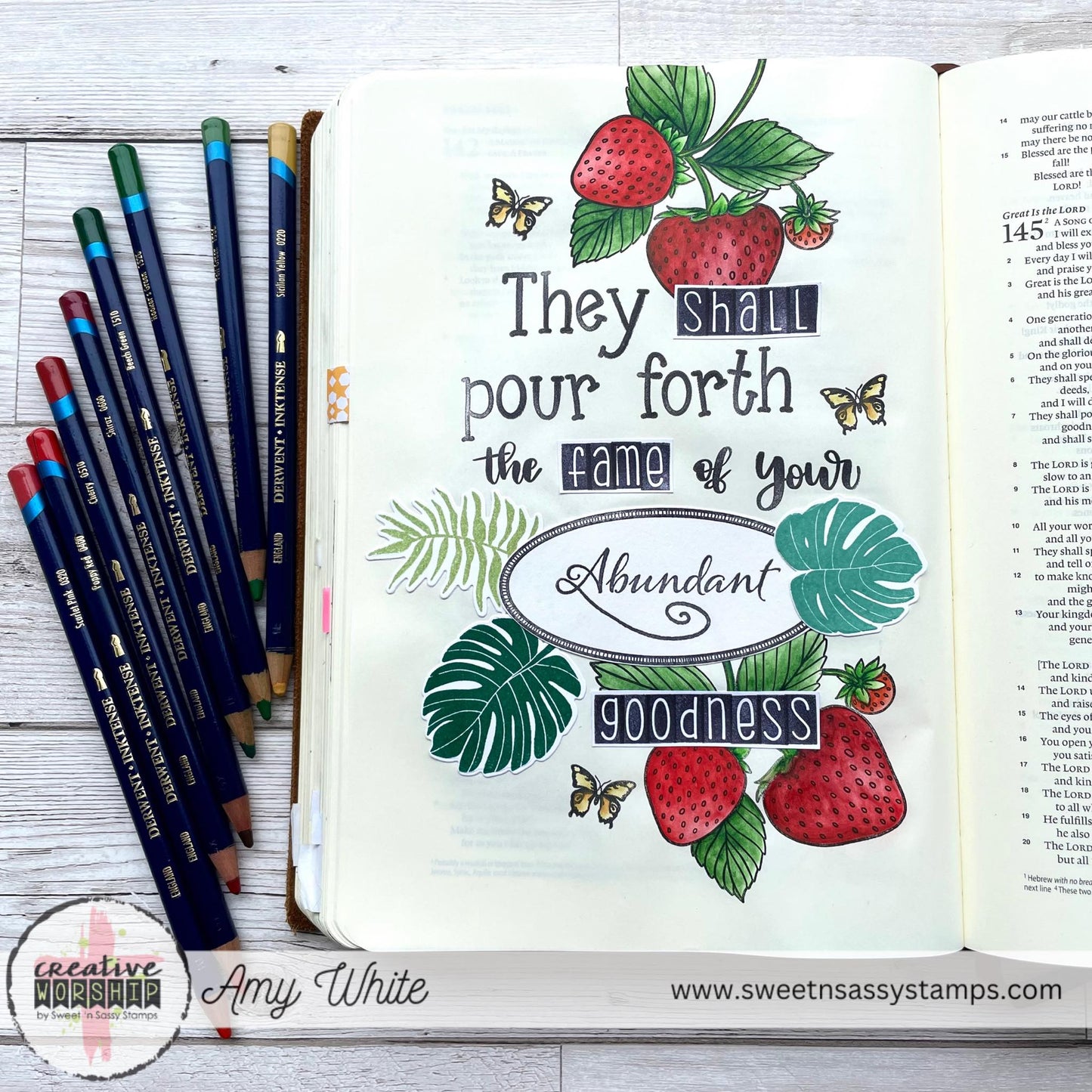 Vintage Strawberry Seed Packet Clear Stamp Set