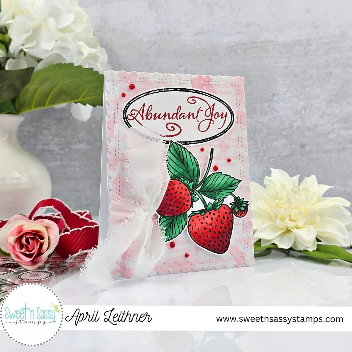 Vintage Strawberry Seed Packet Clear Stamp Set