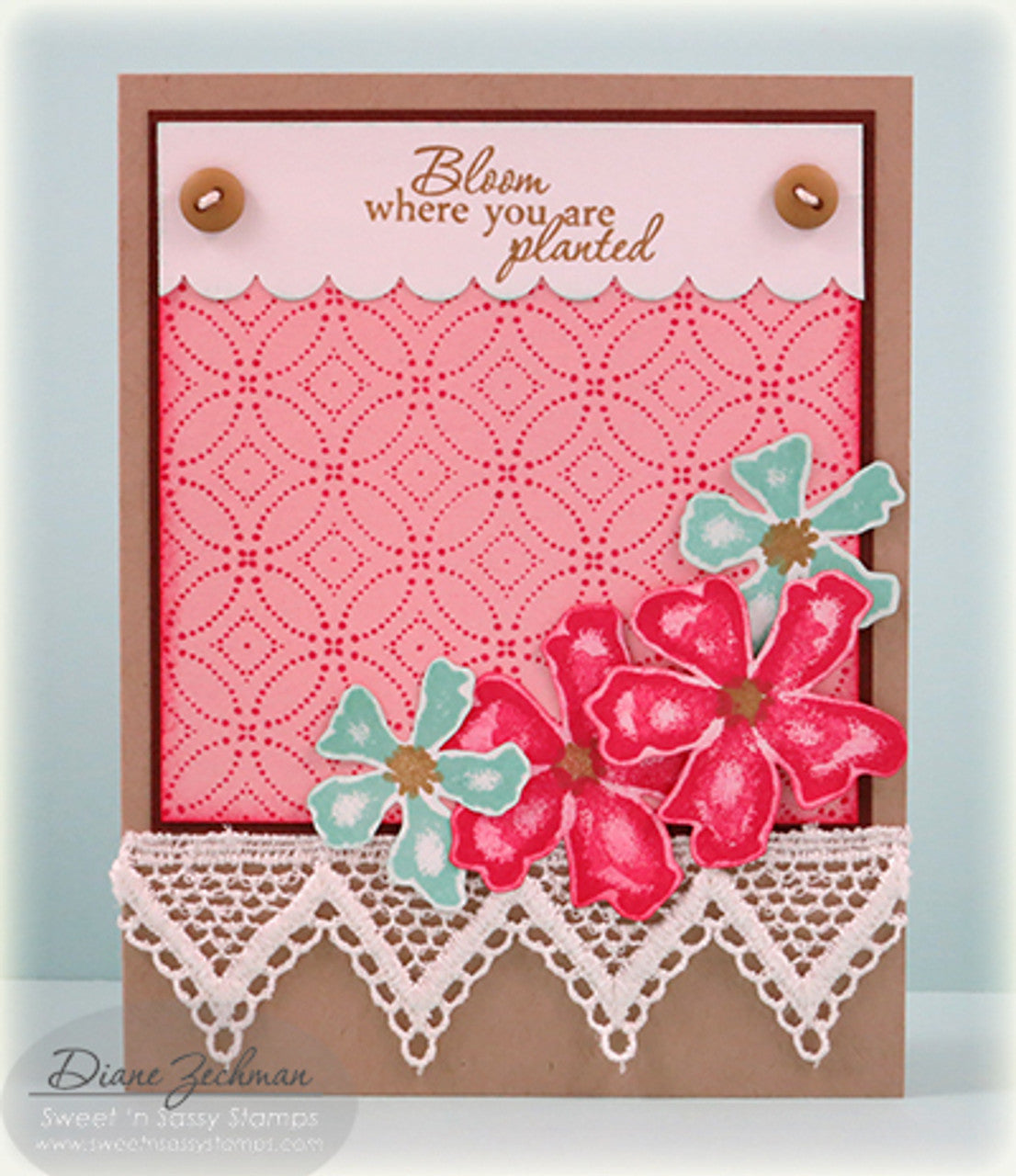 Delightfully Delicate Background Clear Stamp