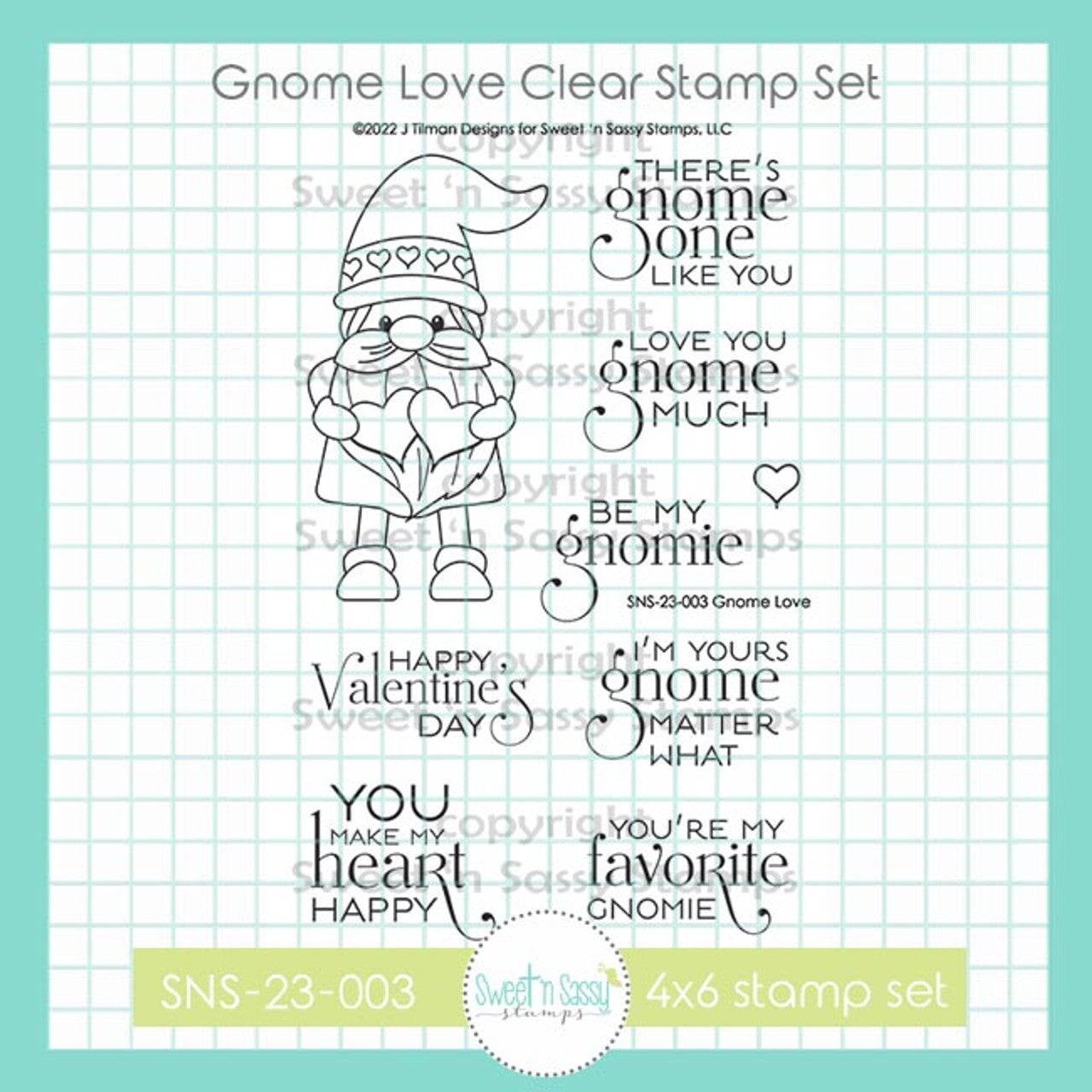 Gnome Love Clear Stamp Set