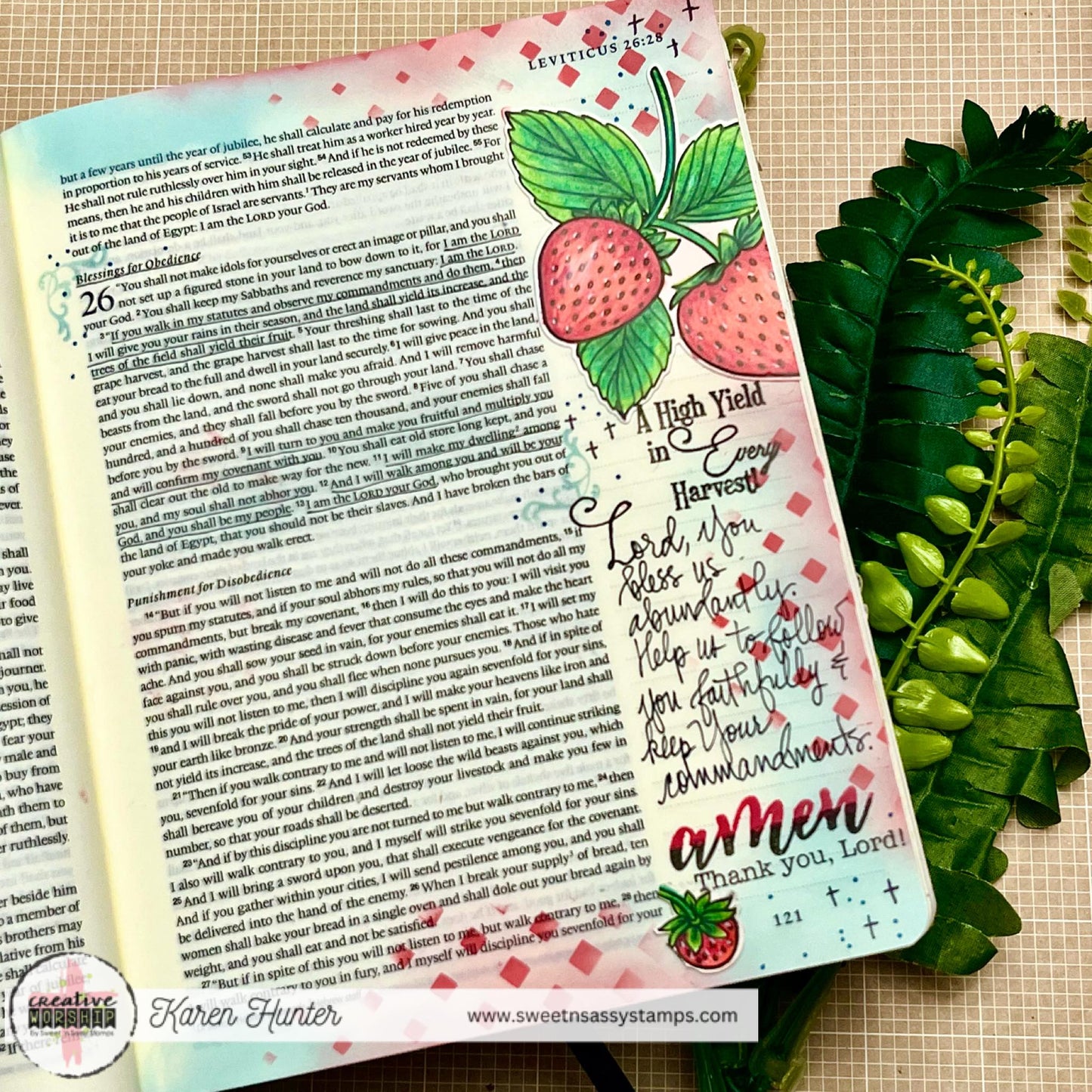 Vintage Strawberry Seed Packet Clear Stamp Set