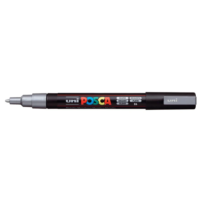 Uni Posca Paint Pen Marker Fine Bullet Tip 3M: Silver