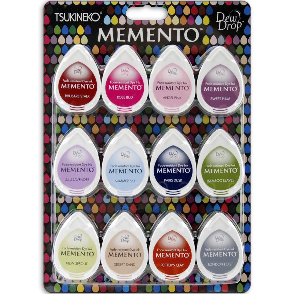 Tsukineko Memento Dew Drop Ink Pads: Set of 12 - Sorbet Scoops