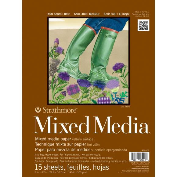 Strathmore Mixed Media Vellum Paper Pad - 9x12 - 184lb - 15 sheets
